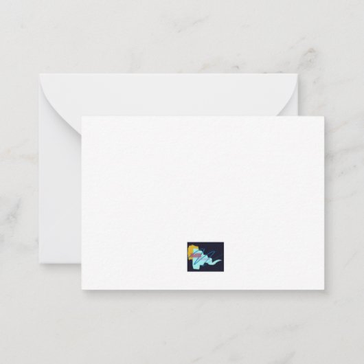 Happy Birthday Confetti Notitiekaartje (Achterkant)