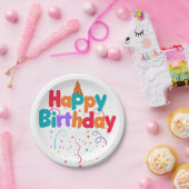 Happy Birthday Confetti Papieren Bordje (Feest)