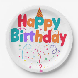 Happy Birthday Confetti Papieren Bordje