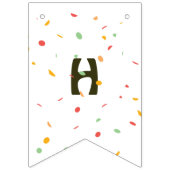 Happy Birthday Confetti Party hedégel Vlaggetjes (Tweede vlag)