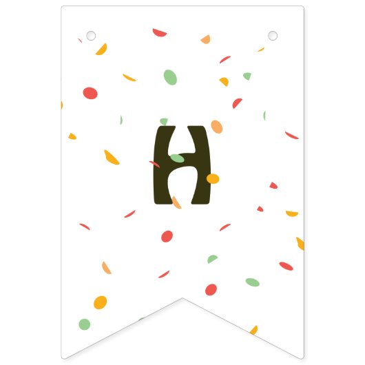 Happy Birthday Confetti Party hedégel Vlaggetjes (Tweede vlag)