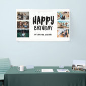 Happy Birthday Confetti Photo Collage Party Banner (Beurs)
