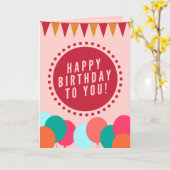 Happy Birthday Confetti - Wenskaart Kaart (Gele Bloem)