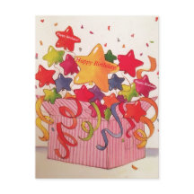 Happy Birthday ConfettiStars Announcement Briefkaa