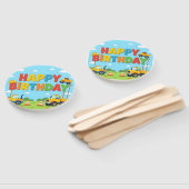 Happy birthday construction builder theme handwaaier (Niet-gemonteerd)