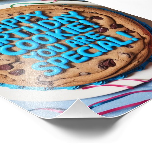 Happy Birthday Cookie Foto Afdruk (Hoek)