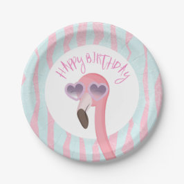 Happy Birthday Cool Flamingo Papieren Bordje