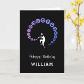 Happy Birthday Cool Jazz Musician Kaart (Gele Bloem)