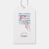 Happy Birthday, Cool JellyFish Seashore Gift Label Cadeaulabel (Achterkant)