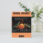 HAPPY BIRTHDAY Cool Story Bro Basketball Sport Briefkaart (Staand voorkant)
