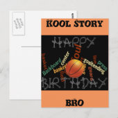 HAPPY BIRTHDAY Cool Story Bro Basketball Sport Briefkaart (Voorkant / Achterkant)