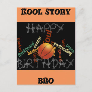 HAPPY BIRTHDAY Cool Story Bro Basketball Sport Briefkaart