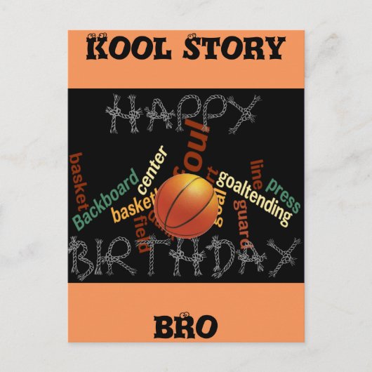 HAPPY BIRTHDAY Cool Story Bro Basketball Sport Briefkaart (Voorkant)