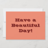 Happy BIrthday Coral en Brown geometric Pattern Kaart (Achterkant)