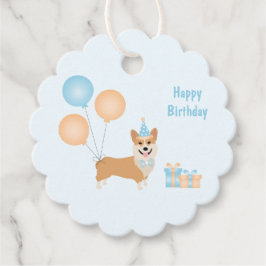 Happy Birthday Corgi Dog Bedankjes Labels
