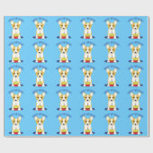 Happy Birthday Corgi Wrapping Paper Cadeaupapier (Vlak)