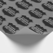 Happy Birthday Correctional Badges Cadeaupapier (Hoek)