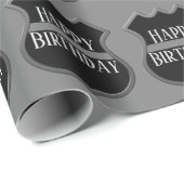 Happy Birthday Correctional Badges Cadeaupapier (Rol Hoek)