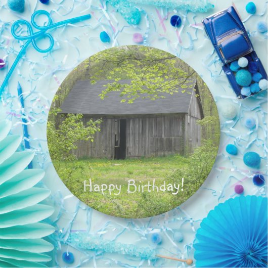Happy Birthday Country Barn Papieren Bordje (Feest)