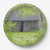 Happy Birthday Country Barn Papieren Bordje (Voorkant)
