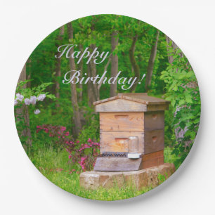 Happy Birthday Country Beehive Papieren Bordje