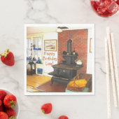 Happy Birthday Country Kitchen Woodstove Servet (Insitu)