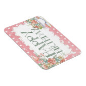 Happy Birthday Country Pink Pot Gift Magnet Magneet (Rechterzijde)