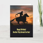 Happy Birthday Country Westerne Cowboy Kaart (Voorkant)