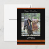 Happy Birthday Cowboy Briefkaart (Voorkant / Achterkant)