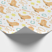 Happy Birthday Cowboy Cadeaupapier (Hoek)