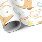 Happy Birthday Cowboy Cadeaupapier (Rol Hoek)