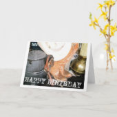 Happy Birthday Cowboy Kaart (Gele Bloem)