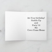 Happy Birthday Cowboy Kaart (Binnen)