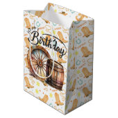 Happy Birthday Cowboy Medium Cadeauzakje (Achterkant Gekanteld)