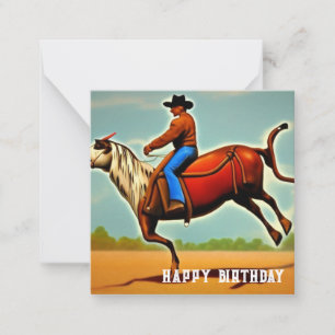Happy Birthday Cowboy Notitiekaartje