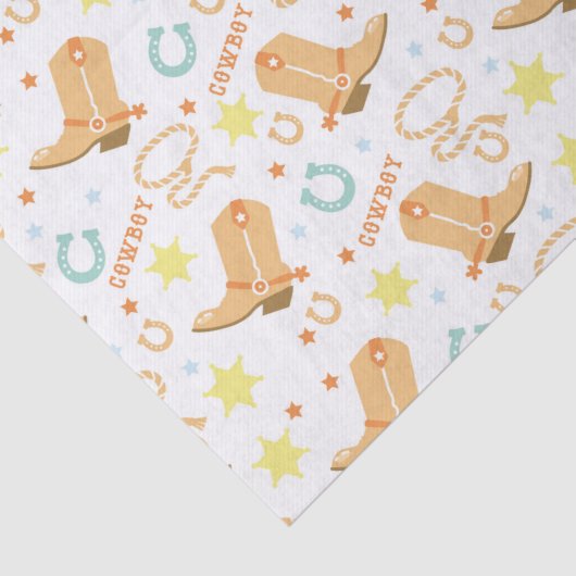 Happy Birthday Cowboy Tissuepapier (Detail)