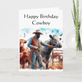 Happy Birthday Cowboy Wenskaart Kaart