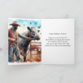 Happy Birthday Cowboy Wenskaart Kaart (Binnen)