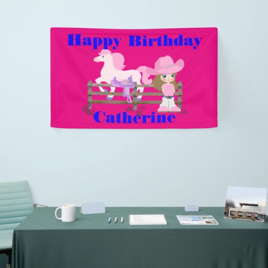 Happy Birthday Cowgirl Banner (Beurs)