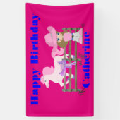 Happy Birthday Cowgirl Banner (Verticaal)