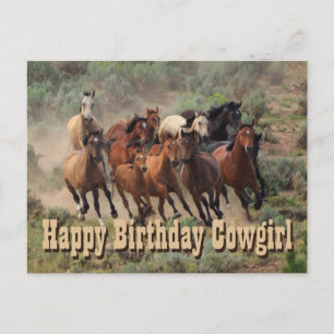 Happy Birthday Cowgirl Briefkaart