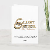 Happy Birthday Cowgirl Kaart (Achterkant)