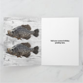 Happy Birthday Crappie Gevist Angler Custom Kaart (Binnen)