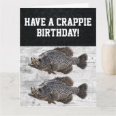 Happy Birthday Crappie Gevist Angler Custom Kaart (Voorkant)