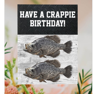 Happy Birthday Crappie Gevist Angler Custom Kaart
