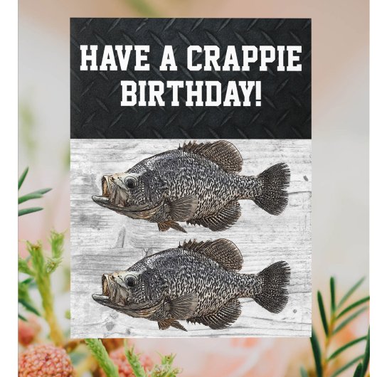 Happy Birthday Crappie Gevist Angler Custom Kaart