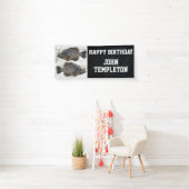 Happy Birthday Crappie Gevist Angler Party Spandoek (Insitu)