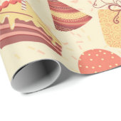 Happy Birthday crème Cadeaupapier (Rol Hoek)