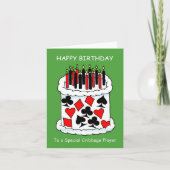 Happy Birthday Cribbage Player Kaart (Voorkant)
