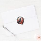 Happy birthday crow vogelbloemen Sticker (Envelop)